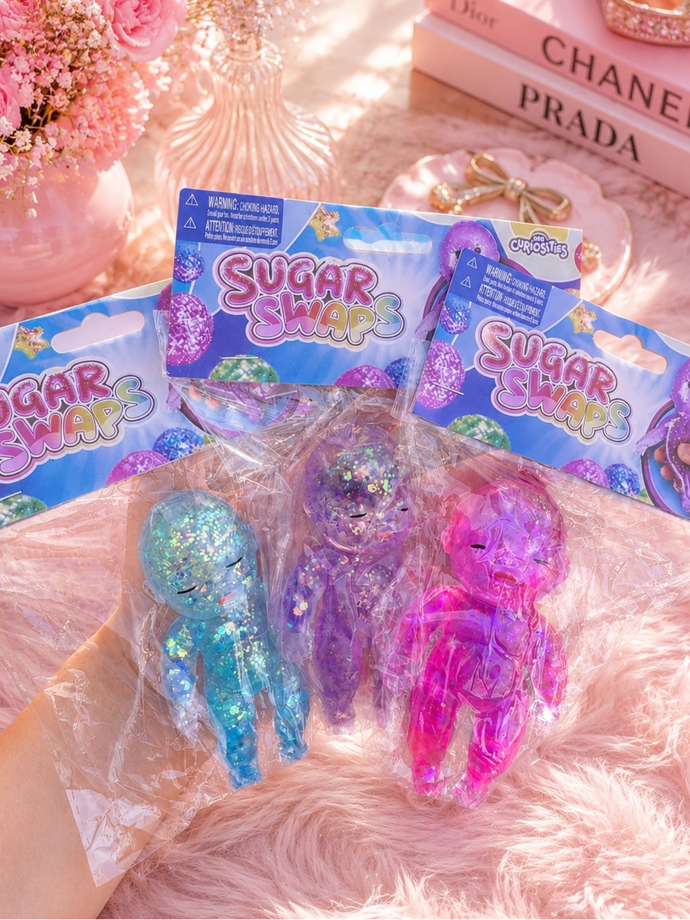 3 Sugar Swaps Baby Glitter Squishy Toy - BUNDLE - ALL 3!
